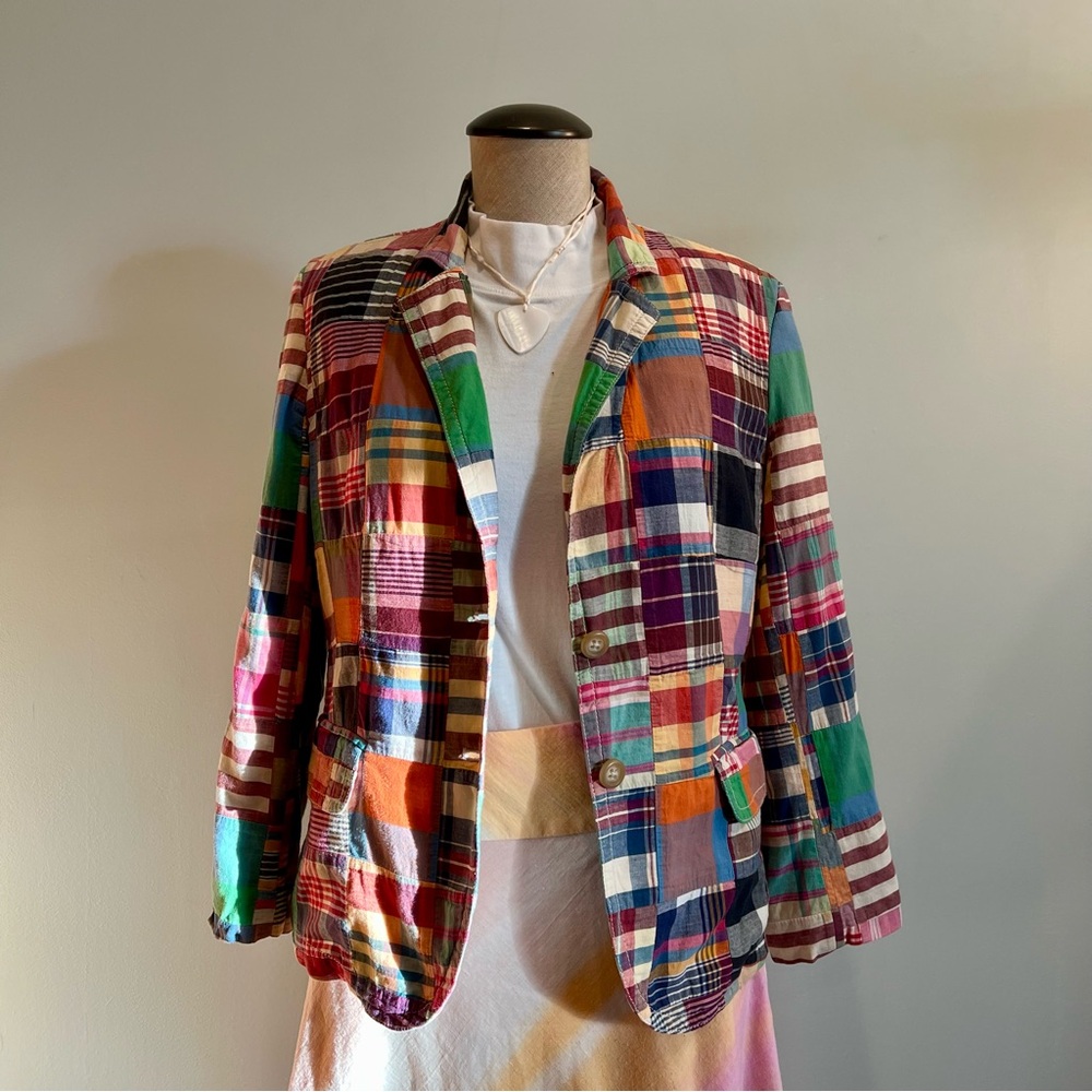 J. Crew Multicolor Patchwork Blazer - image 6
